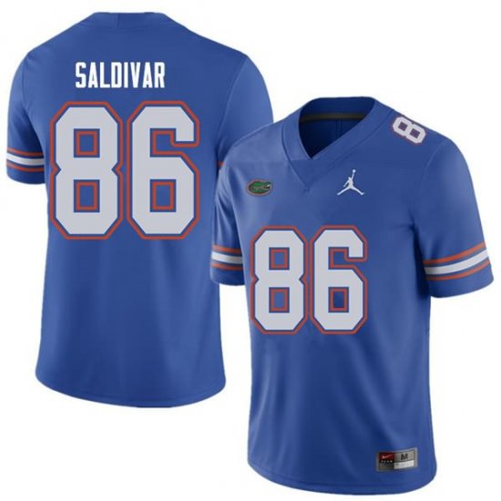 Men's Florida Gators #86 Andres Saldivar NCAA Jordan Brand Royal Authentic Stitched College Football Jersey SZG8162PH